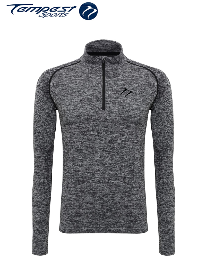 Tempest Grey Melange Seamless Midlayer